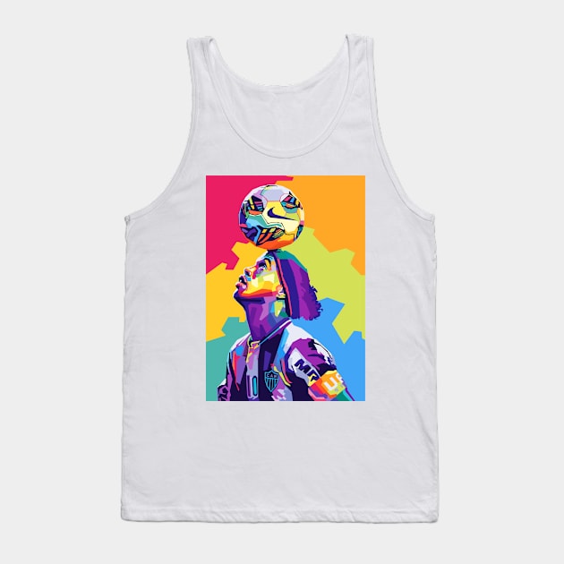 Ronaldinho Wpap Art Tank Top by Zet Art